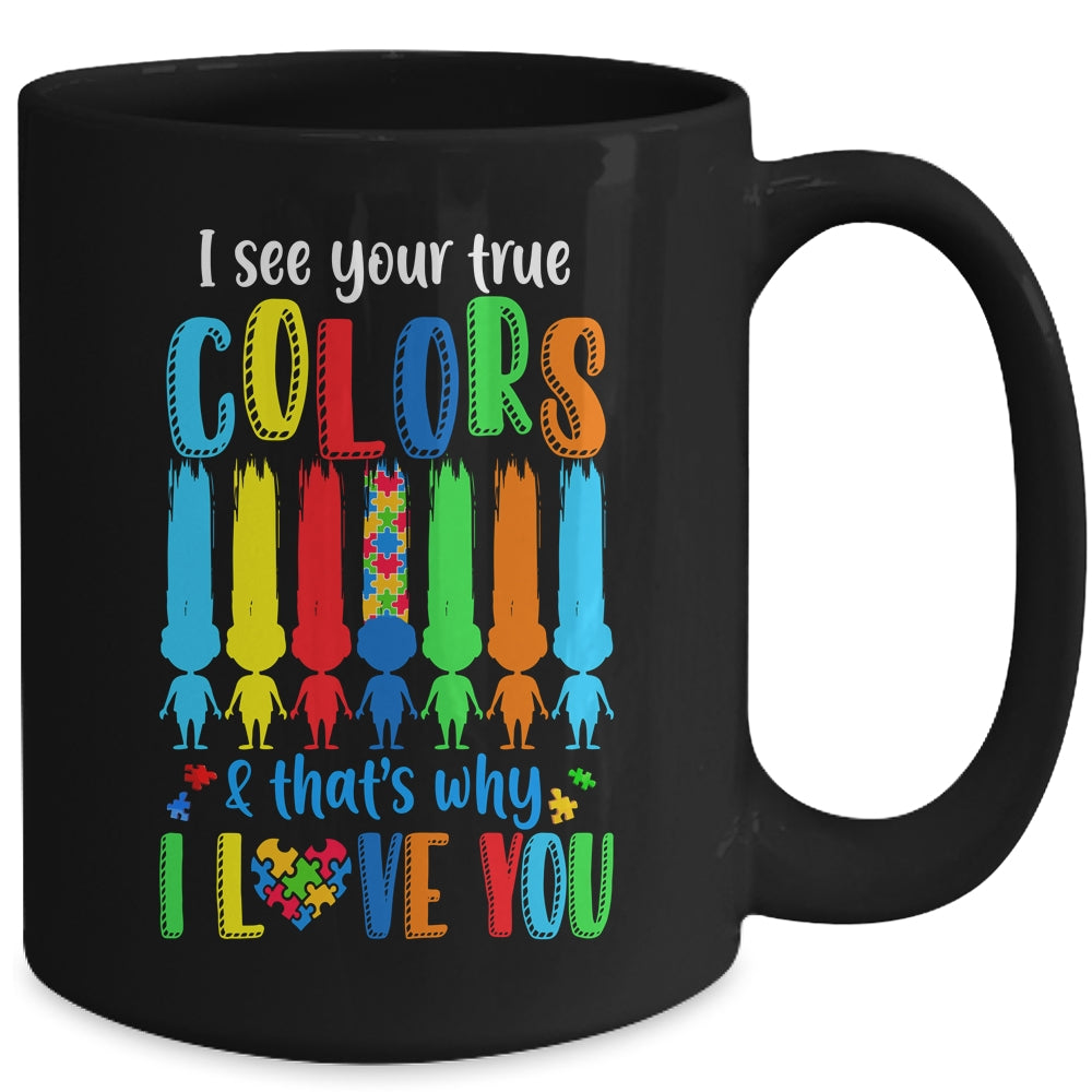I See Your True Colors Puzzle Autism Month Women Kid Mug | teecentury