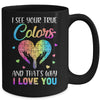 I See Your True Colors Puzzle World Autism Awareness Month Mug | teecentury