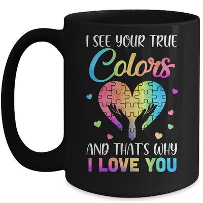 I See Your True Colors Puzzle World Autism Awareness Month Mug | teecentury