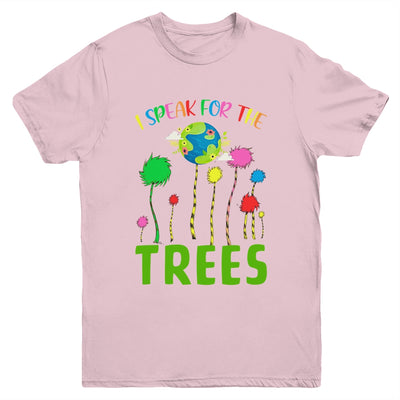 I Speak For Trees Earth Day Save Earth Inspiration Hippie Youth Youth Shirt | Teecentury.com