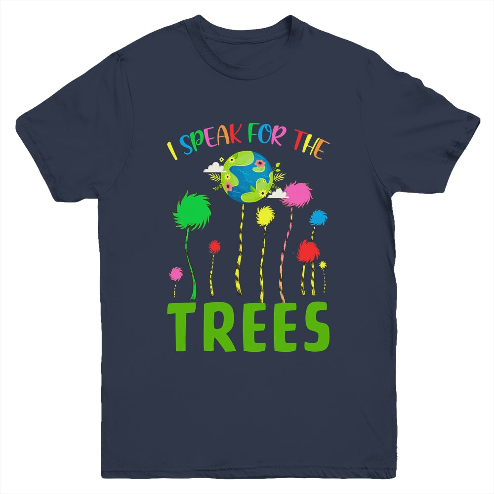 I Speak For Trees Earth Day Save Earth Inspiration Hippie Youth Youth Shirt | Teecentury.com