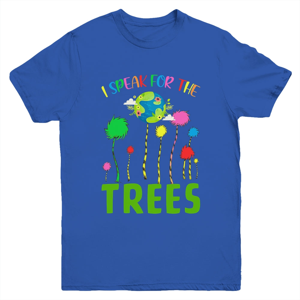 I Speak For Trees Earth Day Save Earth Inspiration Hippie Youth Youth Shirt | Teecentury.com