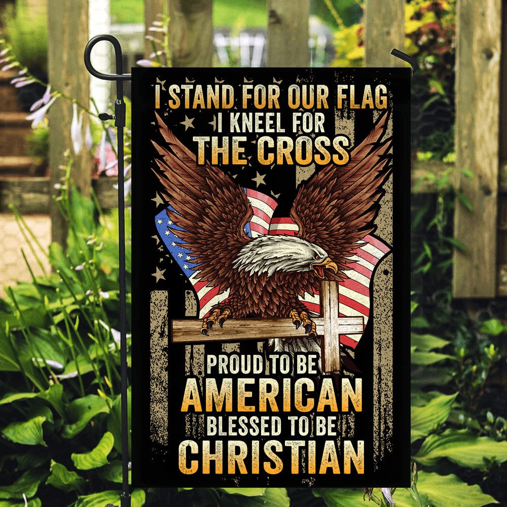 I stand for the flag deals and kneel for the cross
