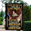 I Stand for Our Flag I Kneel for The Cross American Eagle Christian Cross Flag | Teecentury.com