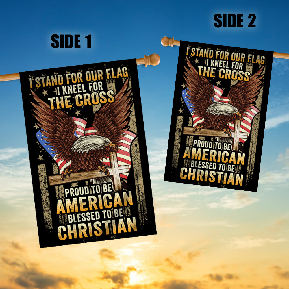 I Stand For The Anthem & Kneel For The Cross 5" Decal – Vinyl Sticker For Car, Truck, Window