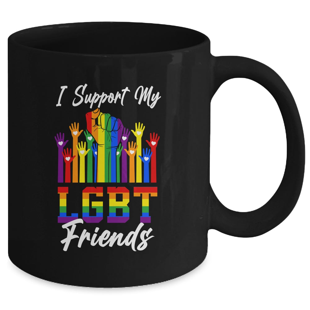 I Support My LGBT Friends LGBTQ Gay Lesbian Mug Coffee Mug | Teecentury.com