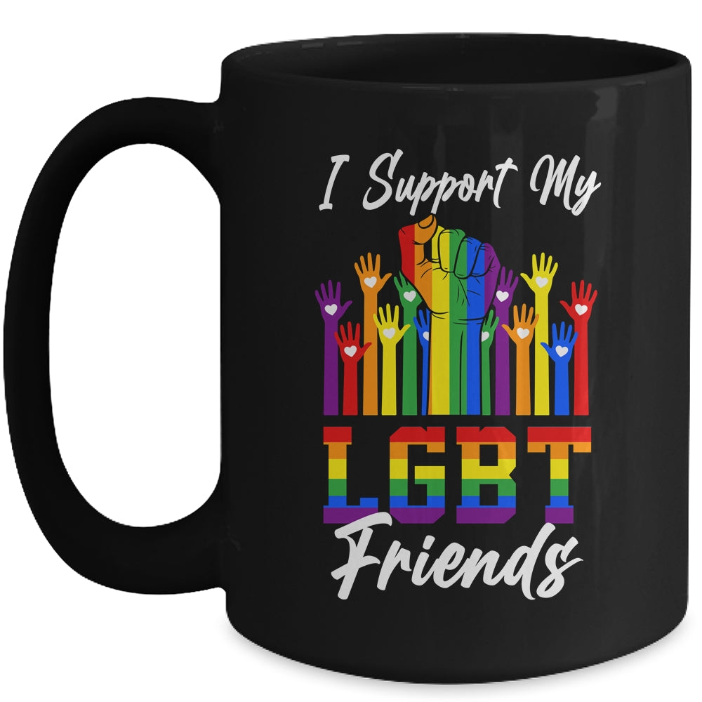 I Support My LGBT Friends LGBTQ Gay Lesbian Mug Coffee Mug | Teecentury.com
