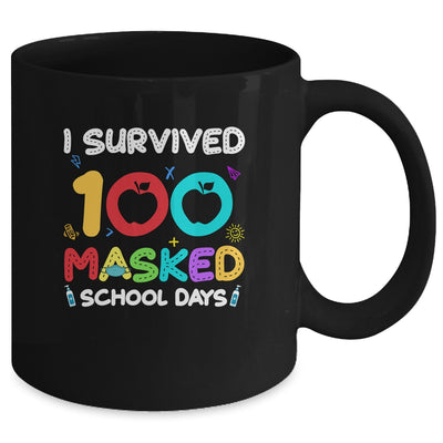 I Survived 100 Masked School Days Teacher Or Student Gift Mug Coffee Mug | Teecentury.com
