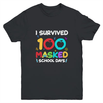 I Survived 100 Masked School Days Teacher Or Student Gift Youth Youth Shirt | Teecentury.com