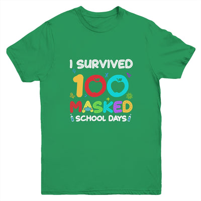 I Survived 100 Masked School Days Teacher Or Student Gift Youth Youth Shirt | Teecentury.com