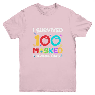 I Survived 100 Masked School Days Teacher Or Student Gift Youth Youth Shirt | Teecentury.com