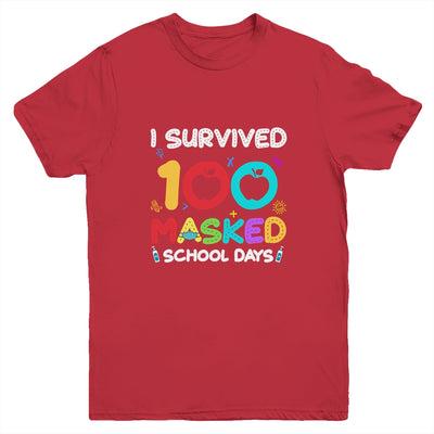 I Survived 100 Masked School Days Teacher Or Student Gift Youth Youth Shirt | Teecentury.com