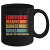 I Survived Reading Banned Books Book Lover Bookaholic Mug | teecentury