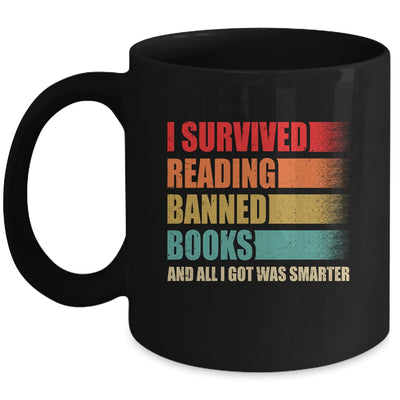 I Survived Reading Banned Books Book Lover Bookaholic Mug | teecentury