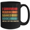 I Survived Reading Banned Books Book Lover Bookaholic Mug | teecentury