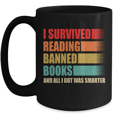 I Survived Reading Banned Books Book Lover Bookaholic Mug | teecentury