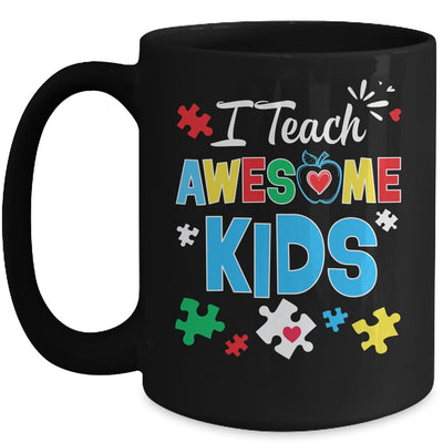 I Teach Awesome Kids Autism Awareness Sped Teacher Mug | teecentury