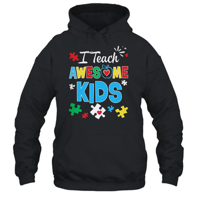 I Teach Awesome Kids Autism Awareness Sped Teacher Shirt & Hoodie | teecentury