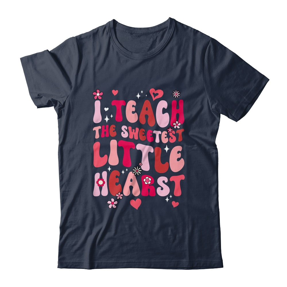 I Teach The Sweetest Hearts Groovy Teacher Valentines Day Shirt & Hoodie | teecentury