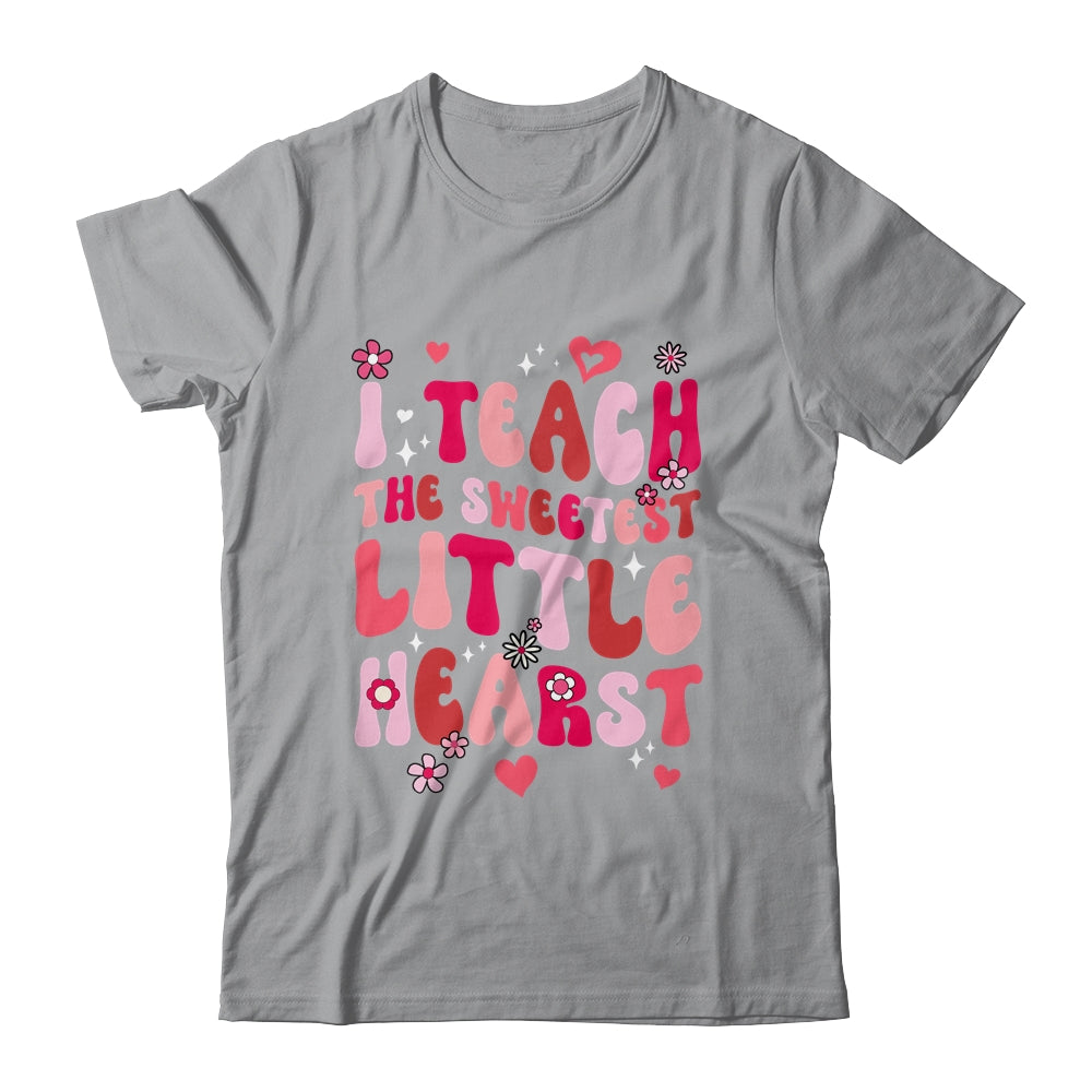 I Teach The Sweetest Hearts Groovy Teacher Valentines Day Shirt & Hoodie | teecentury