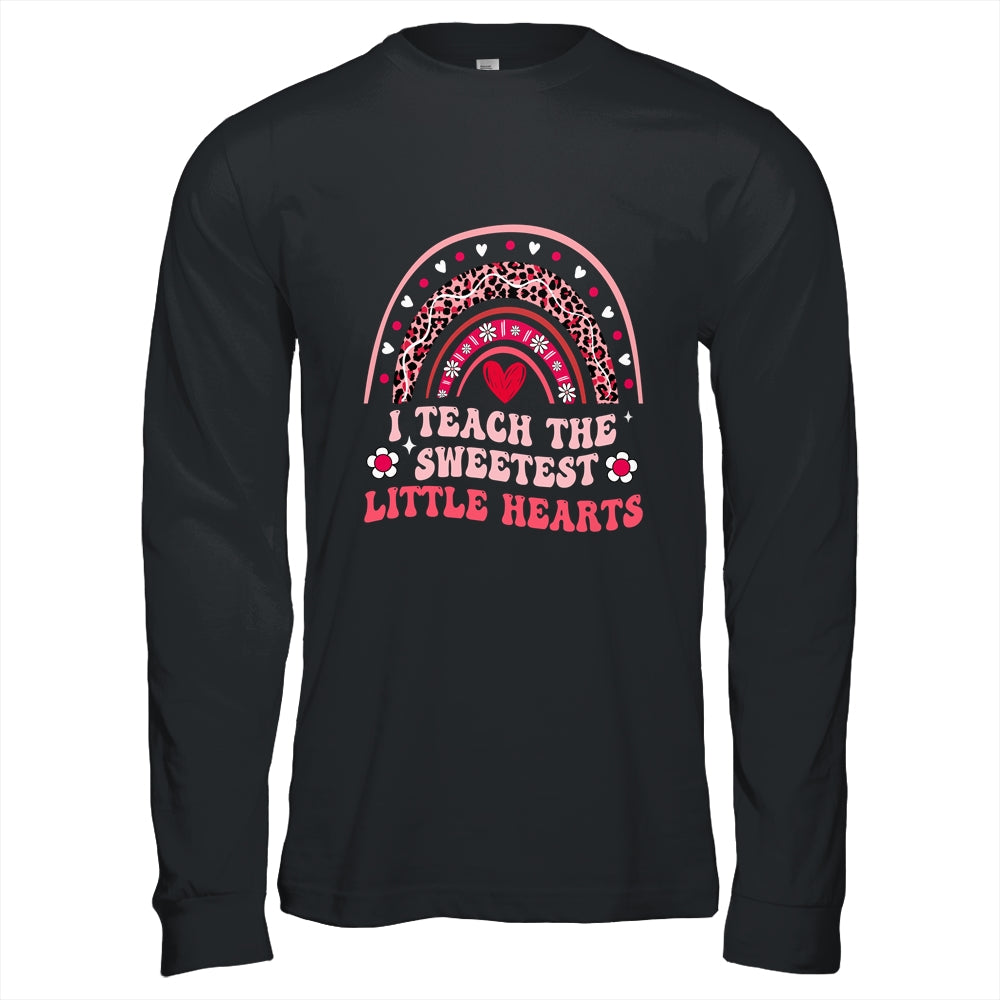 I Teach The Sweetest Hearts Teacher Valentines Day Groovy Shirt & Hoodie | teecentury