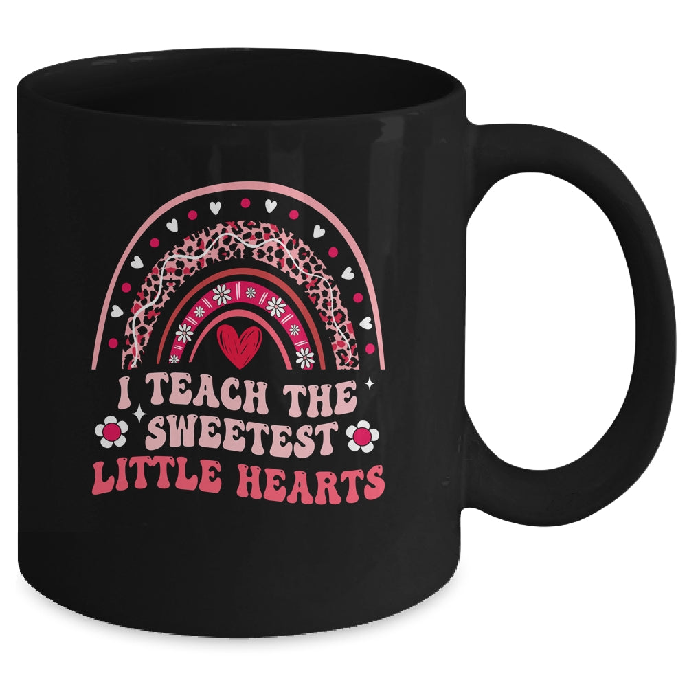 I Teach The Sweetest Hearts Teacher Valentines Day Groovy Mug | teecentury