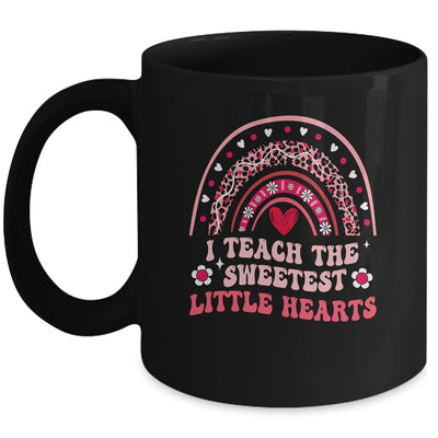I Teach The Sweetest Hearts Teacher Valentines Day Groovy Mug | teecentury