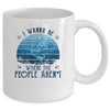 I Wanna Be Where The People Arent Vintage Mermaid Mug Coffee Mug | Teecentury.com