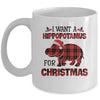 I Want A Hippopotamus For Christmas Hippo Buffalo Plaid Gift Mug Coffee Mug | Teecentury.com
