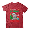I Want A Hippopotamus For Christmas Lights Santa Hippo Xmas Shirt & Sweatshirt | teecentury