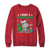 I Want A Hippopotamus For Christmas Lights Santa Hippo Xmas Shirt & Sweatshirt | teecentury