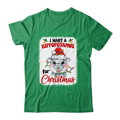 I Want A Hippopotamus For Christmas Xmas Bleached Shirt & Sweatshirt | teecentury