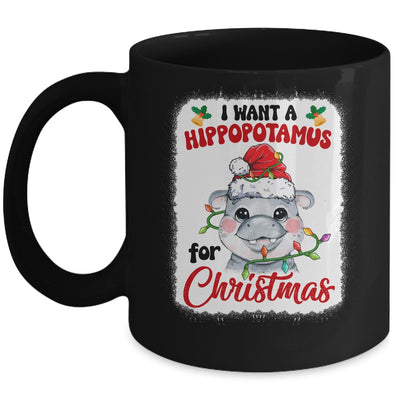 I Want A Hippopotamus For Christmas Xmas Bleached Mug | teecentury