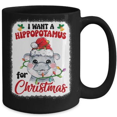 I Want A Hippopotamus For Christmas Xmas Bleached Mug | teecentury