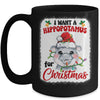 I Want A Hippopotamus For Christmas Xmas Bleached Mug | teecentury