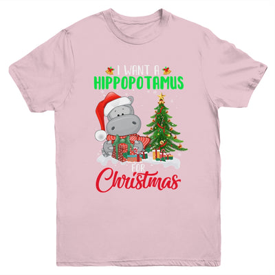 I Want A Hippopotamus For Christmas Xmas Hippo For Kid Women Youth Youth Shirt | Teecentury.com