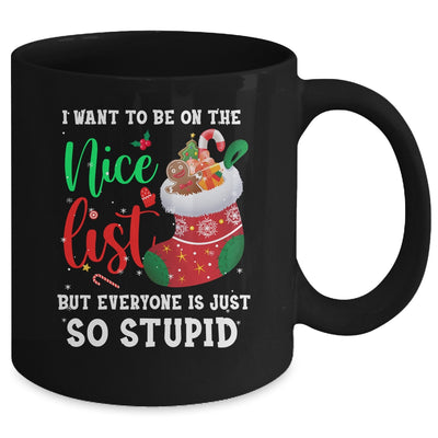 I Want To Be On The Nice List Christmas Naughty Nice List Mug Coffee Mug | Teecentury.com