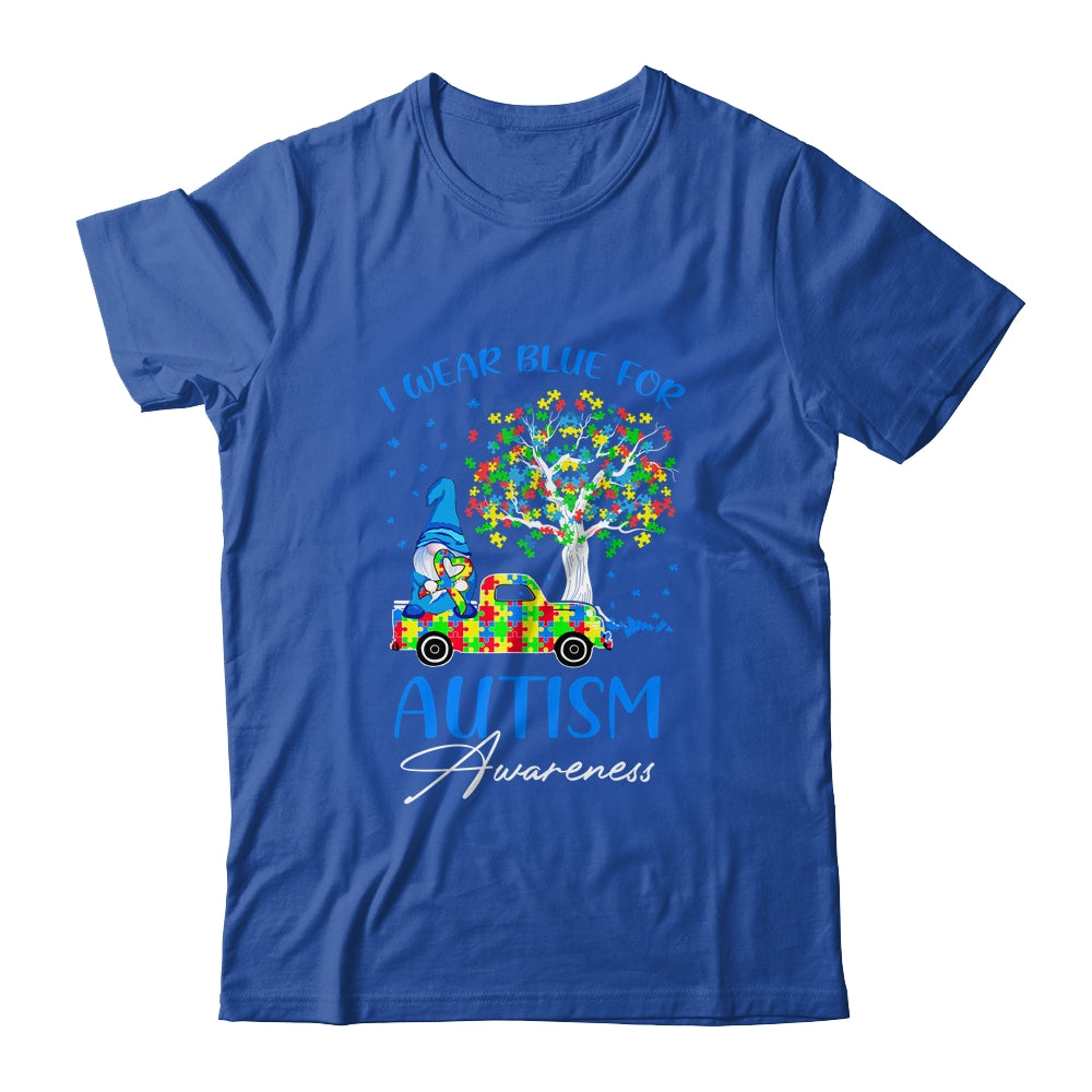 I Wear Blue For Autism Awareness Gnomes Heart Truck T-Shirt & Hoodie | Teecentury.com