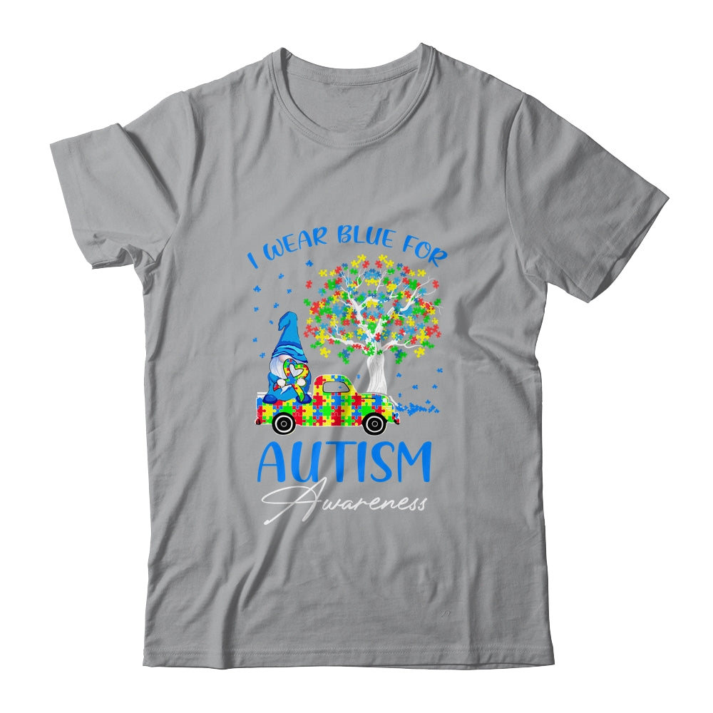I Wear Blue For Autism Awareness Gnomes Heart Truck T-Shirt & Hoodie | Teecentury.com