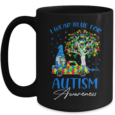 I Wear Blue For Autism Awareness Gnomes Heart Truck Mug Coffee Mug | Teecentury.com