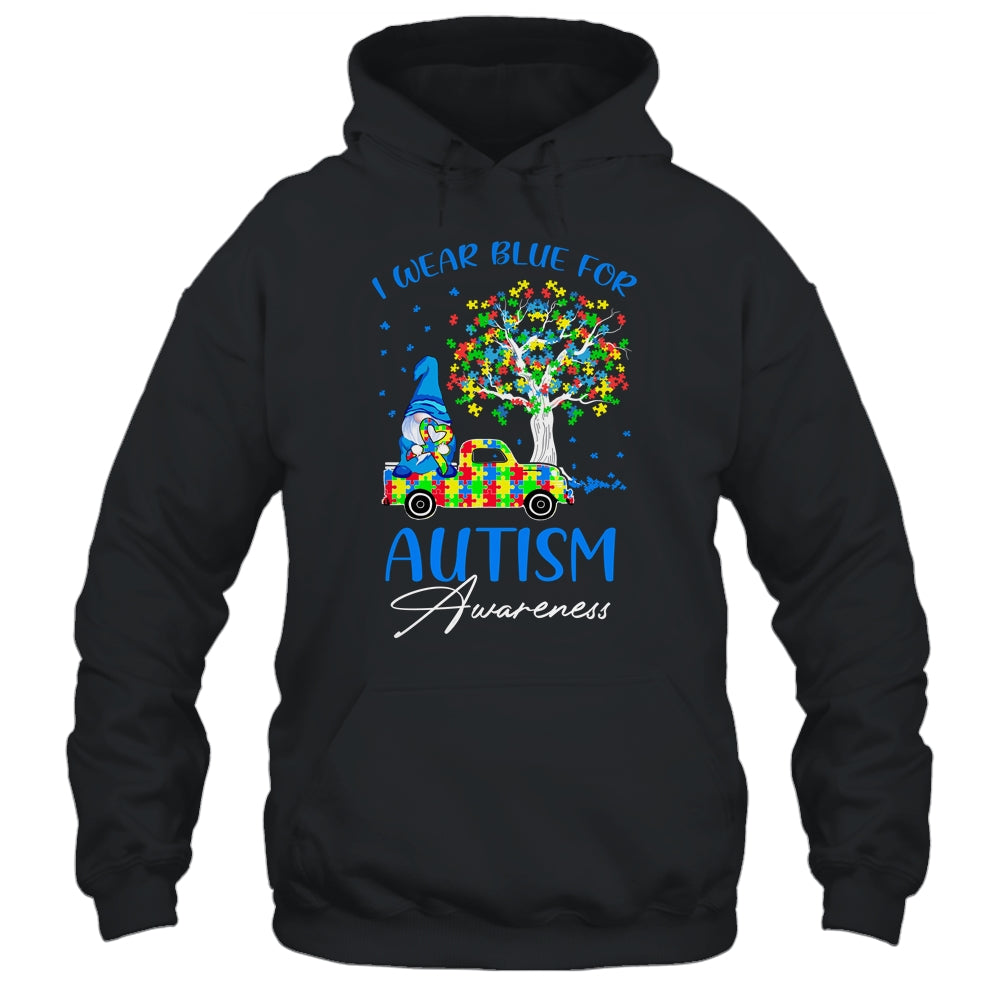 I Wear Blue For Autism Awareness Gnomes Heart Truck T-Shirt & Hoodie | Teecentury.com