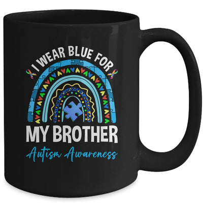 I Wear Blue For My Brother Autism Awareness Matching Family Mug | teecentury