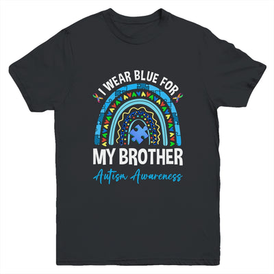 I Wear Blue For My Brother Autism Awareness Matching Family Youth Shirt | teecentury