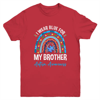 I Wear Blue For My Brother Autism Awareness Matching Family Youth Shirt | teecentury