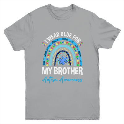 I Wear Blue For My Brother Autism Awareness Matching Family Youth Shirt | teecentury