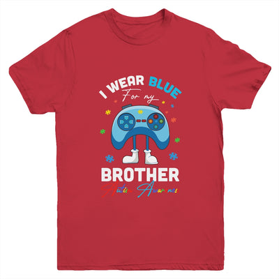 I Wear Blue For My Brother Autism Awareness Video Game Youth Youth Shirt | Teecentury.com