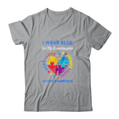 I Wear Blue For My Granddaughter Autism Awareness Hope Love Support T-Shirt & Hoodie | Teecentury.com