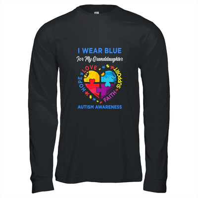 I Wear Blue For My Granddaughter Autism Awareness Hope Love Support T-Shirt & Hoodie | Teecentury.com