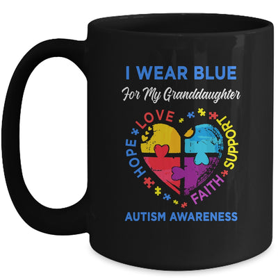 I Wear Blue For My Granddaughter Autism Awareness Hope Love Support Mug Coffee Mug | Teecentury.com