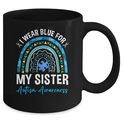 I Wear Blue For My Sister Autism Awareness Matching Family Mug | teecentury